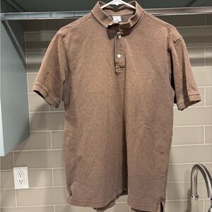 Y2K Old Navy Brown Cotton Polo Shirt Size L